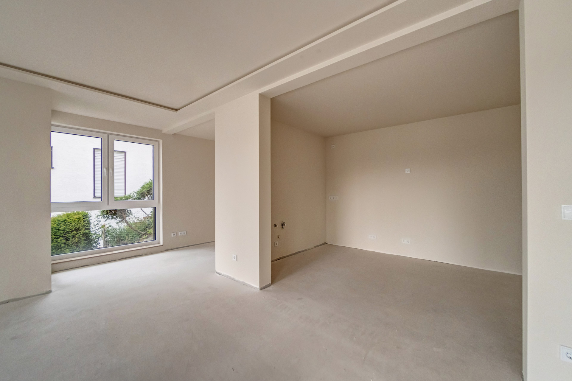 Büro-Ecke und Küche